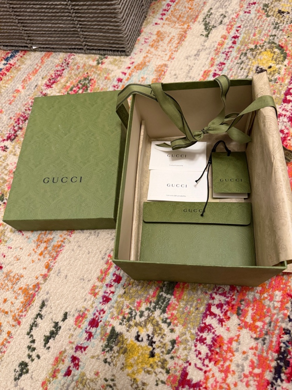 Gucci Small GG Marmont Chevron Bucket Bag in Cream with Gold Hardware - Picture 11 of 11